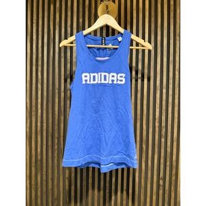 Vintage Adidas Blue Athletic Tank Top Racerback‎ Sleeveless Activewear